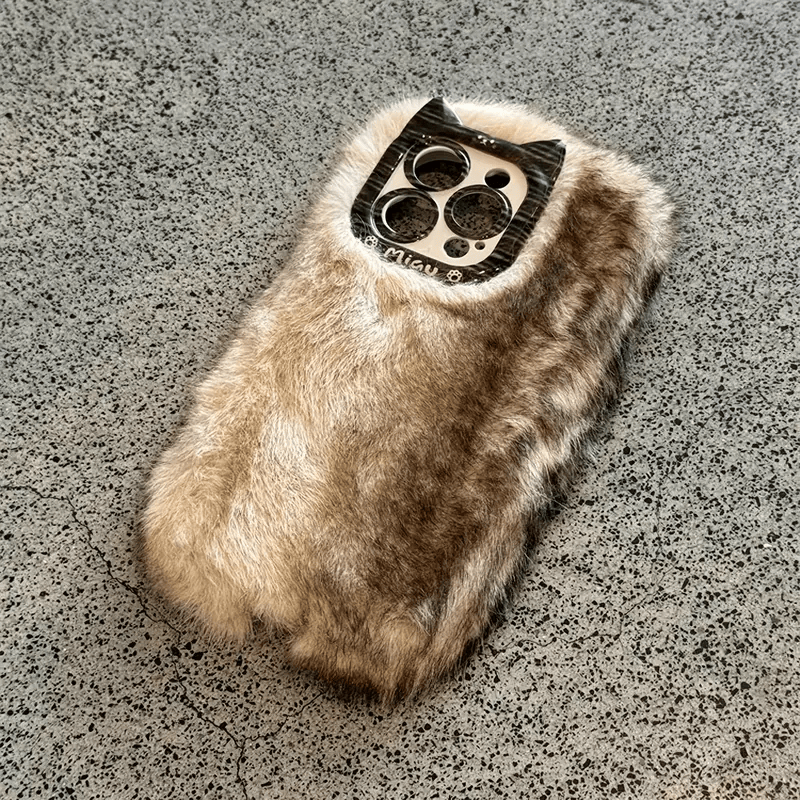 Funda iPhone de Pelo Sintético