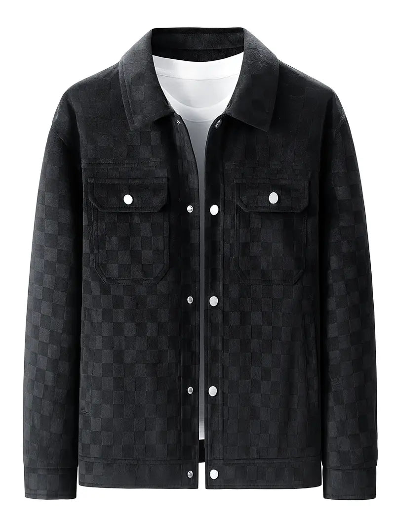 Chaqueta Taylor de Ante a Cuadros