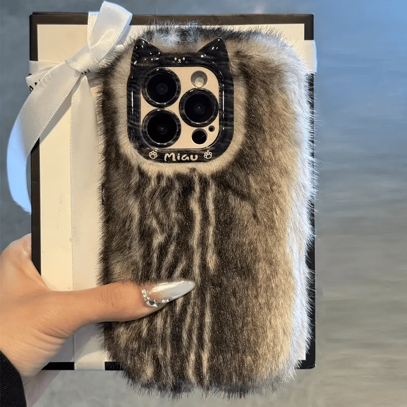Funda iPhone de Pelo Sintético