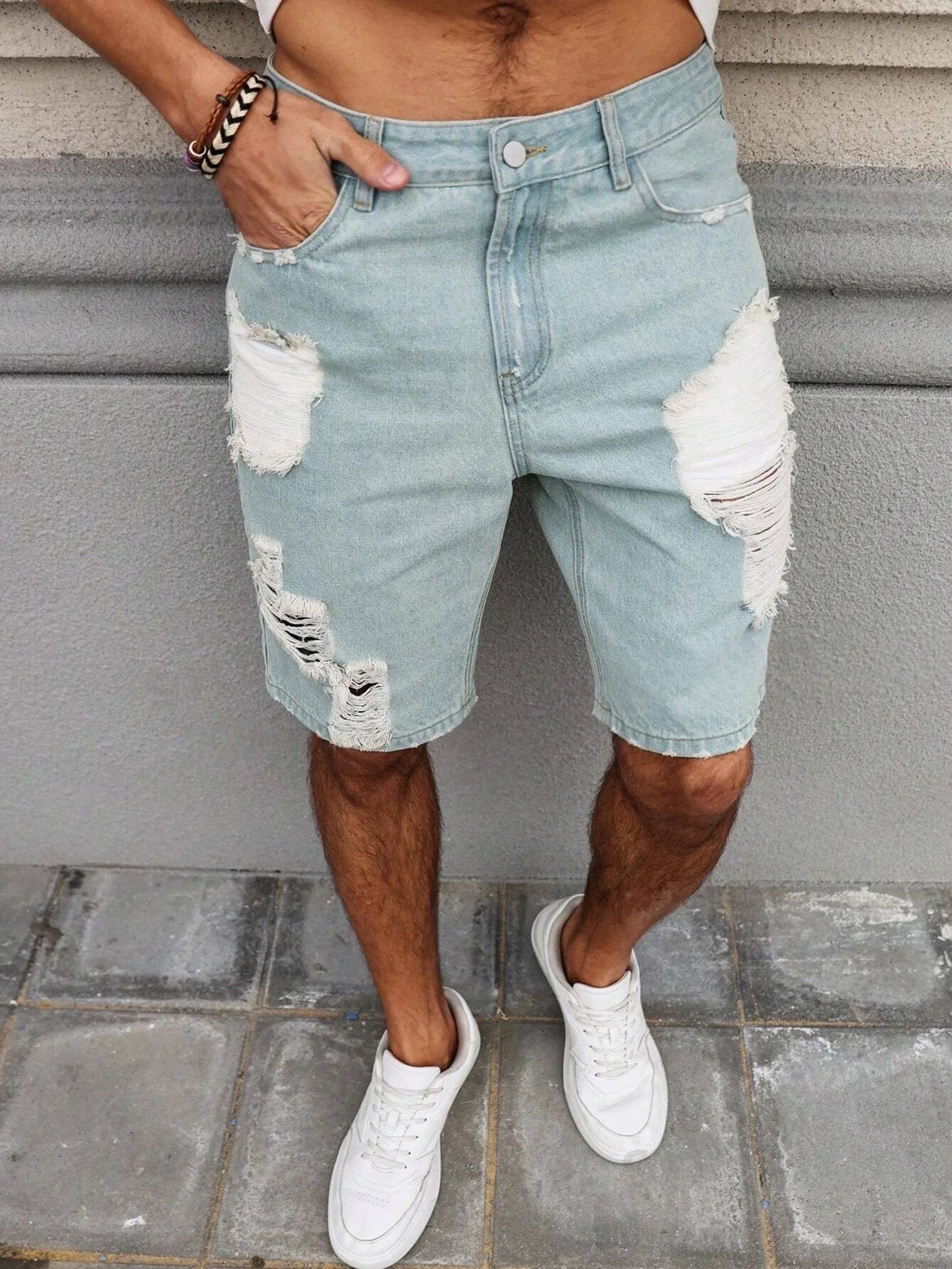 Pantalones Cortos Vaqueros Desgastados Ryder