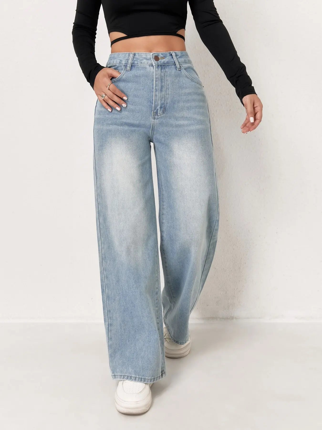 Vaqueros Wide Leg Azul Claro