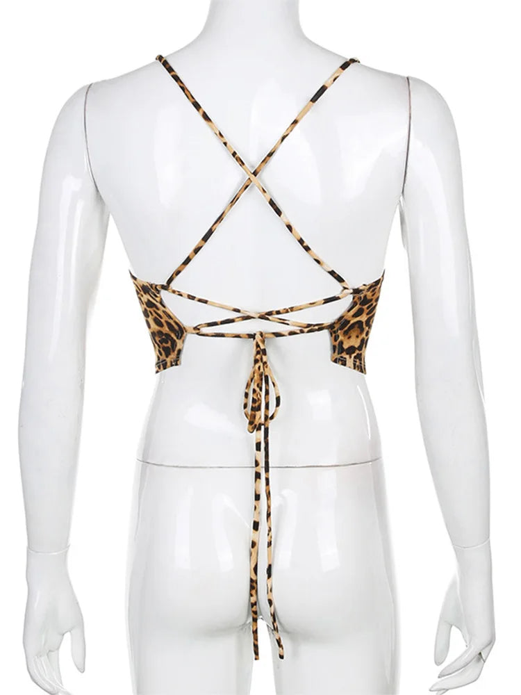 Top de Tirantes Estampado Leopardo