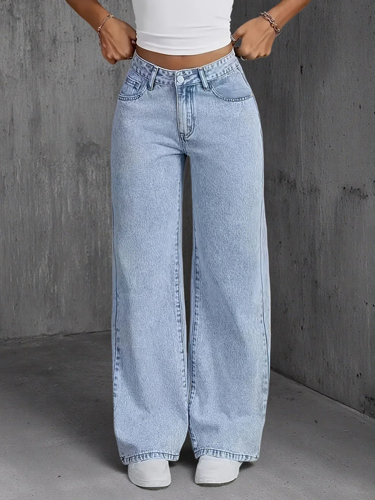 Vaqueros Wide Leg Azul Claro