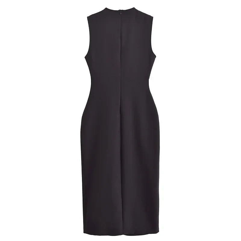 Vestido Midi con Cinturón Clara