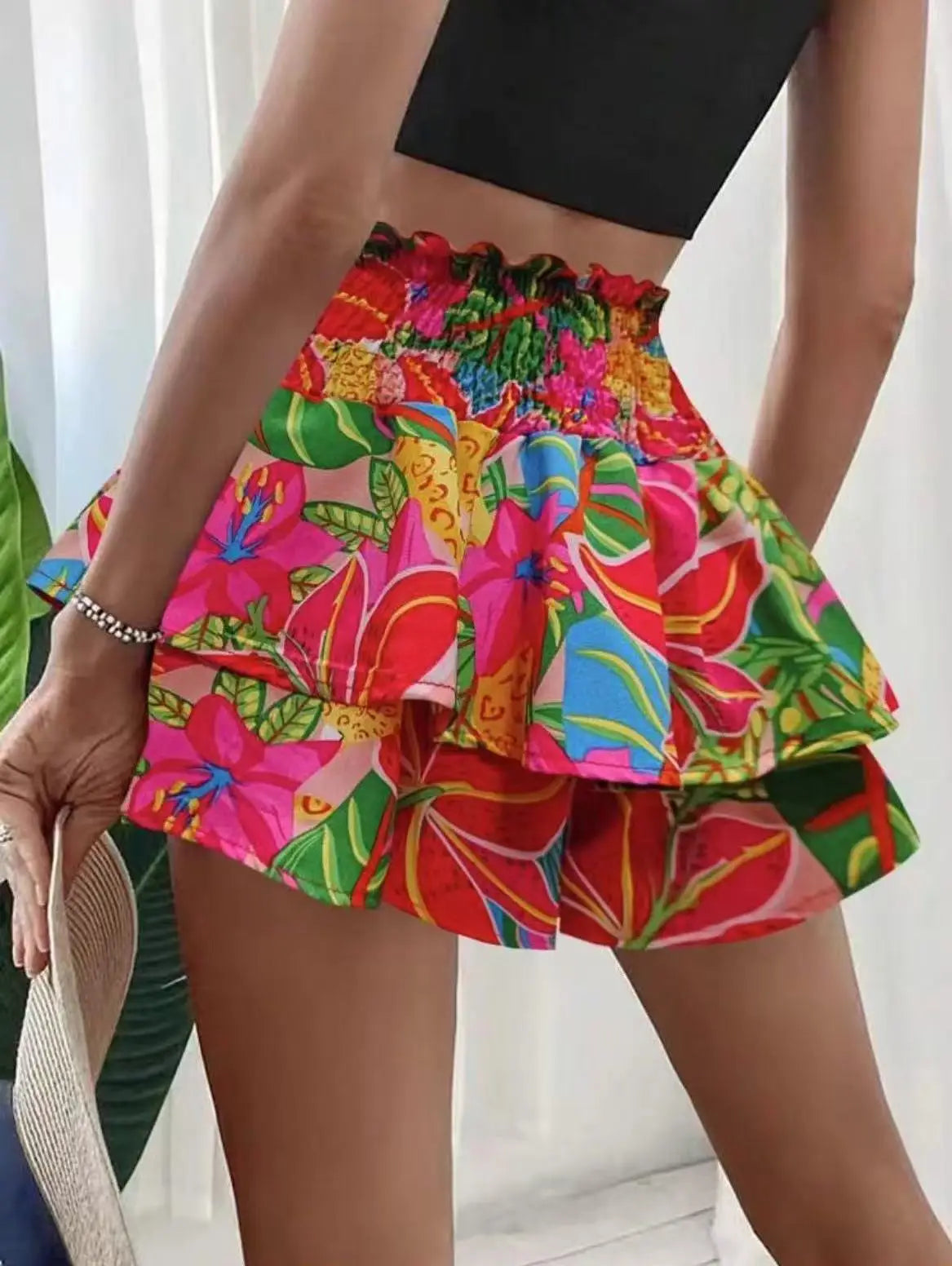 Skort Floral Mujer
