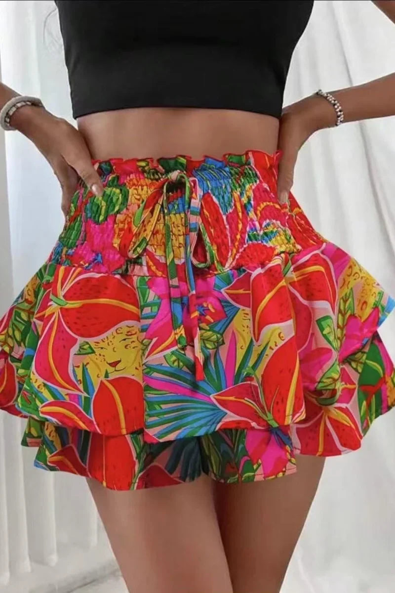 Skort Floral Mujer