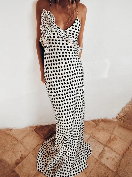 Vestido Maxi Floral con Espalda Descubierta Julissa