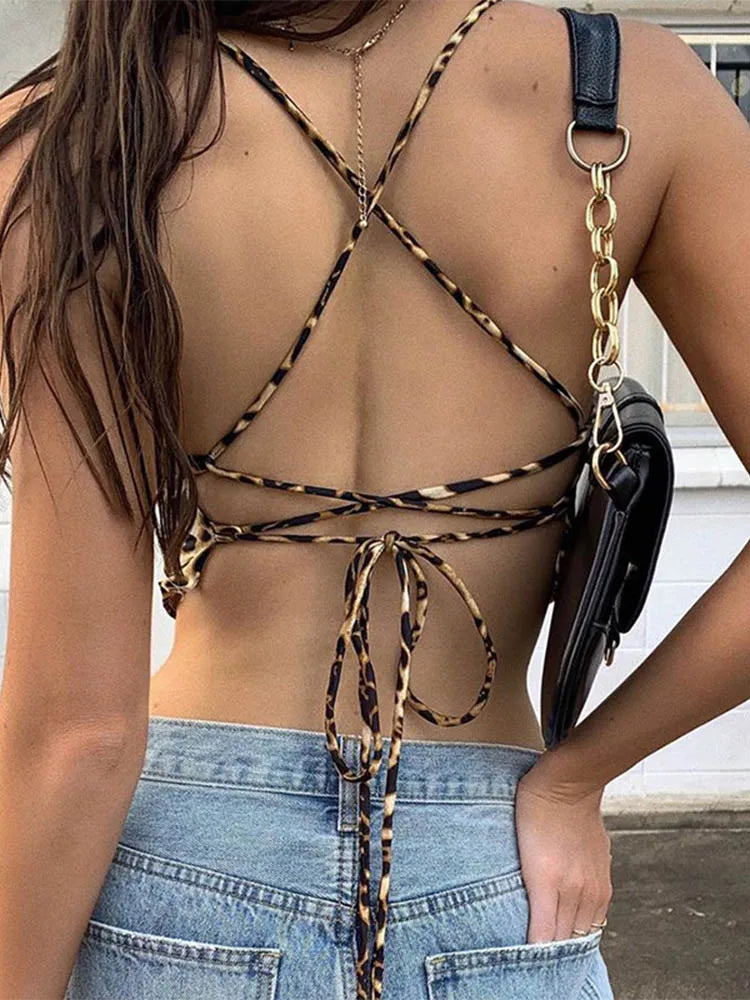Top de Tirantes Estampado Leopardo