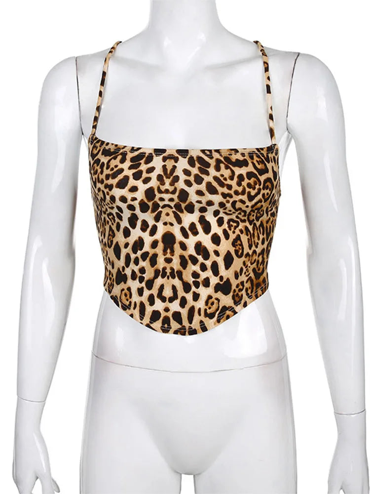 Top de Tirantes Estampado Leopardo