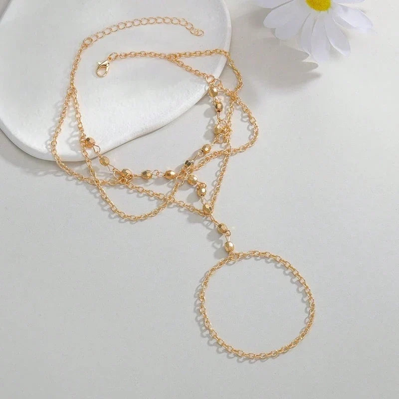 Pulsera de Pie con Anillo