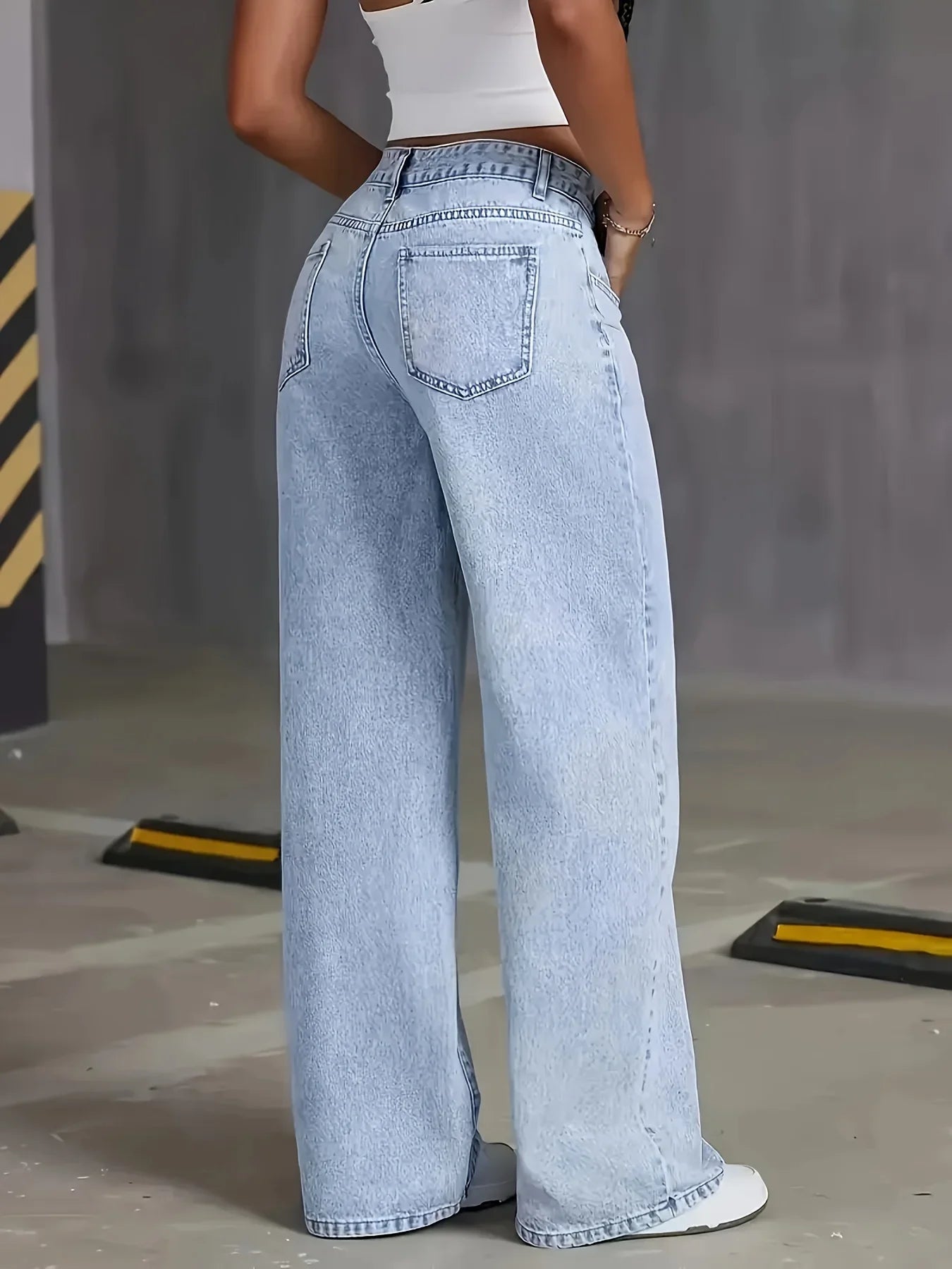 Vaqueros Wide Leg Azul Claro