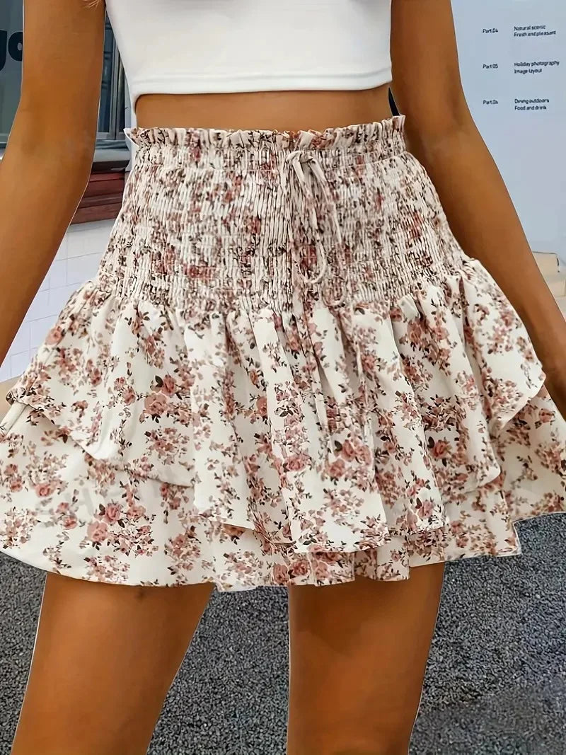Skort Floral Mujer