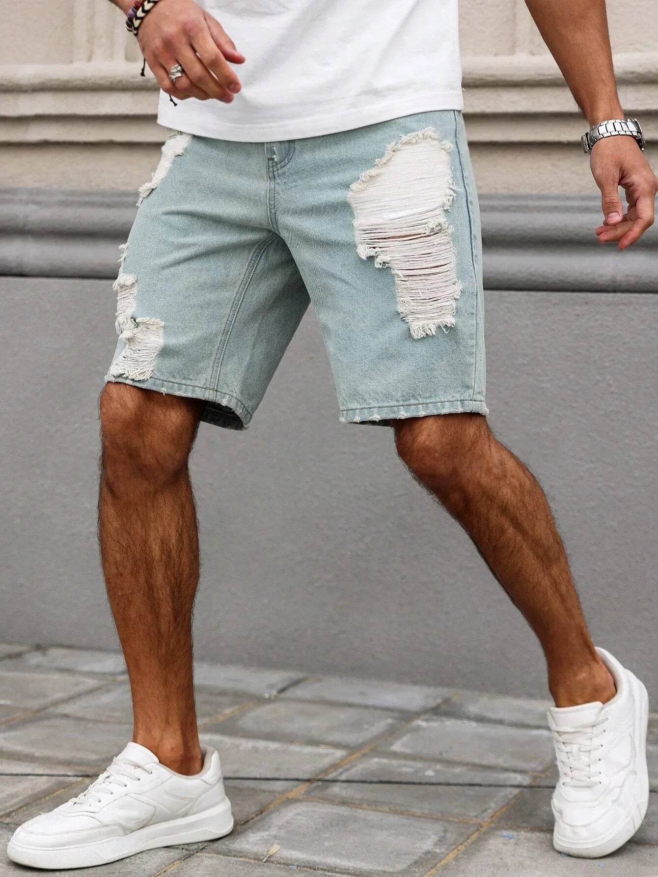 Pantalones Cortos Vaqueros Desgastados Ryder
