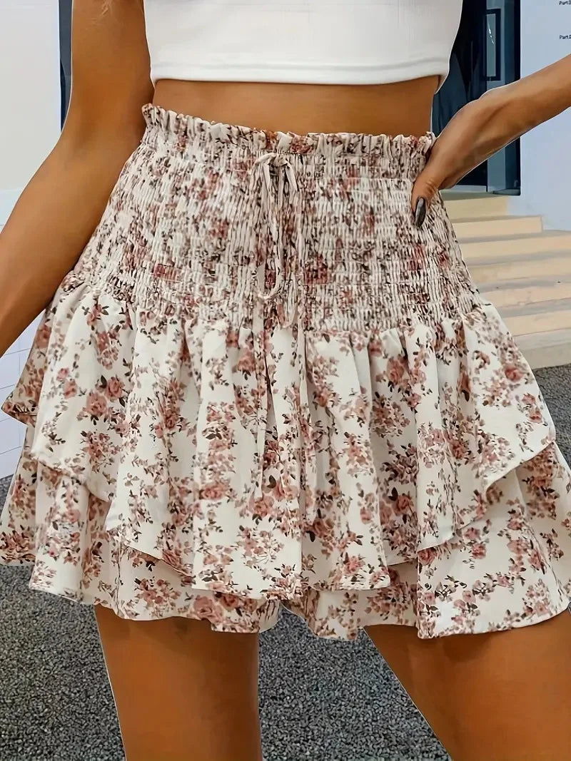Skort Floral Mujer