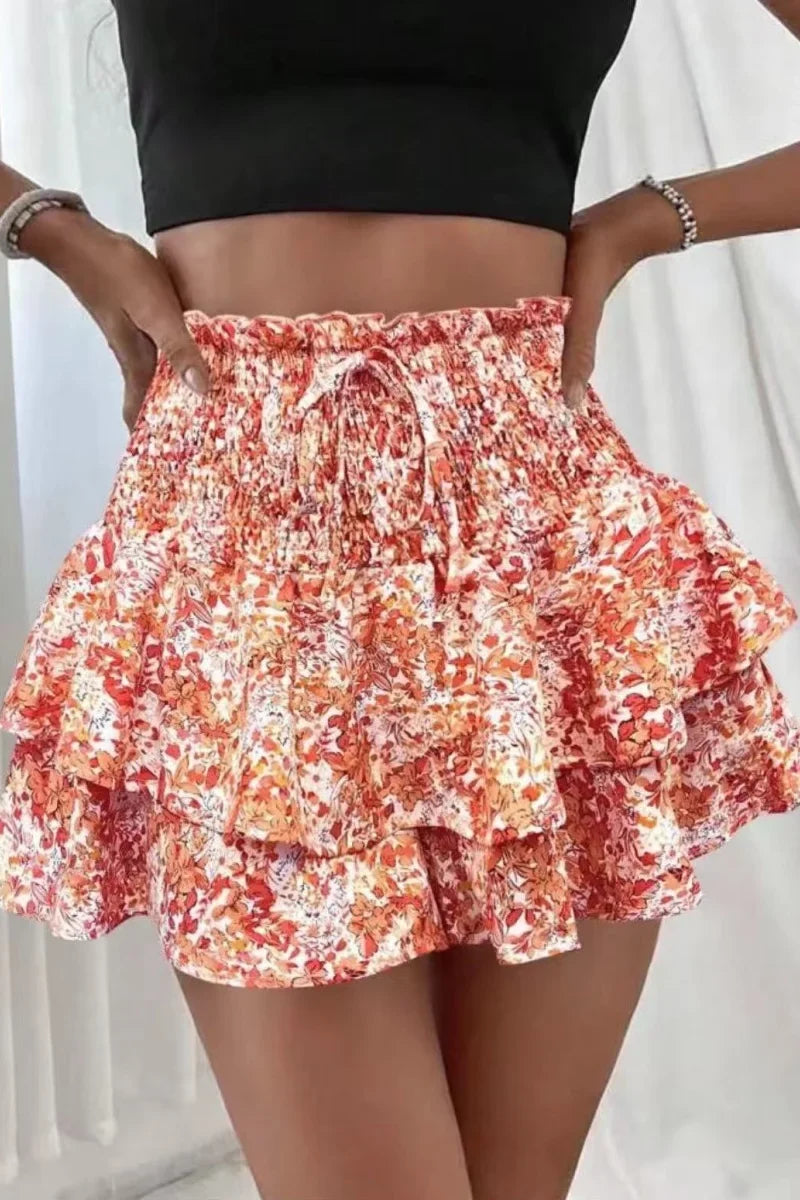 Skort Floral Mujer