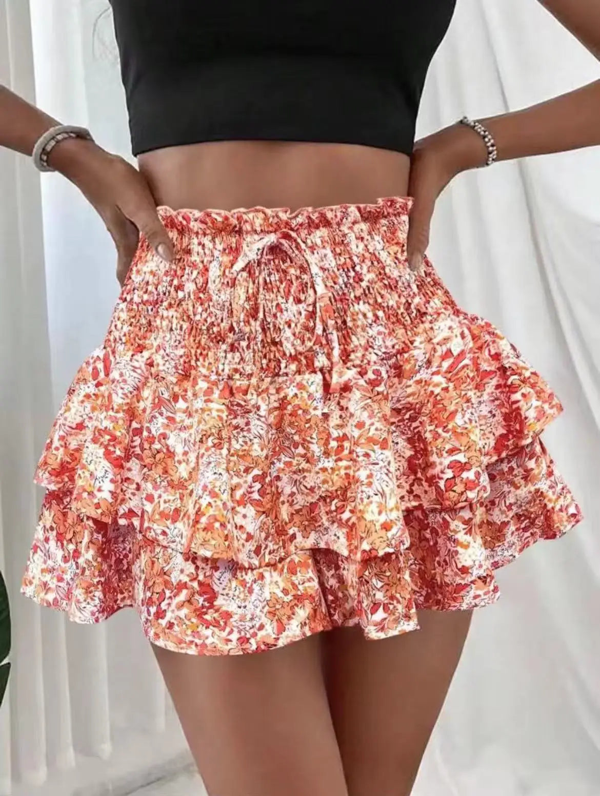 Skort Floral Mujer