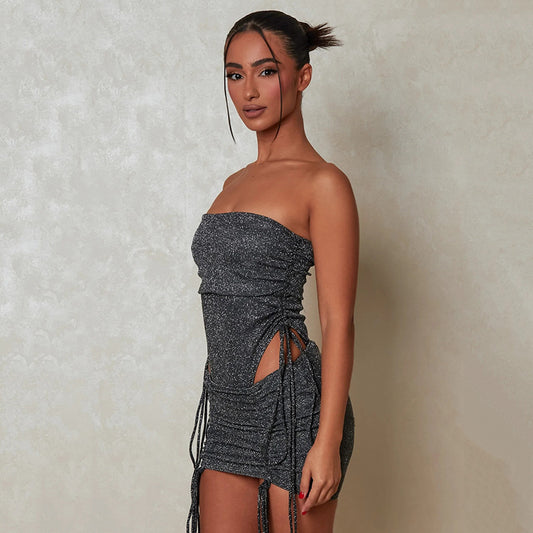 Georgina | Vestido Corto con Detalle de Cordón