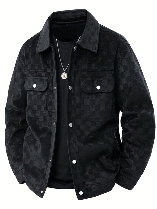 Chaqueta Taylor de Ante a Cuadros